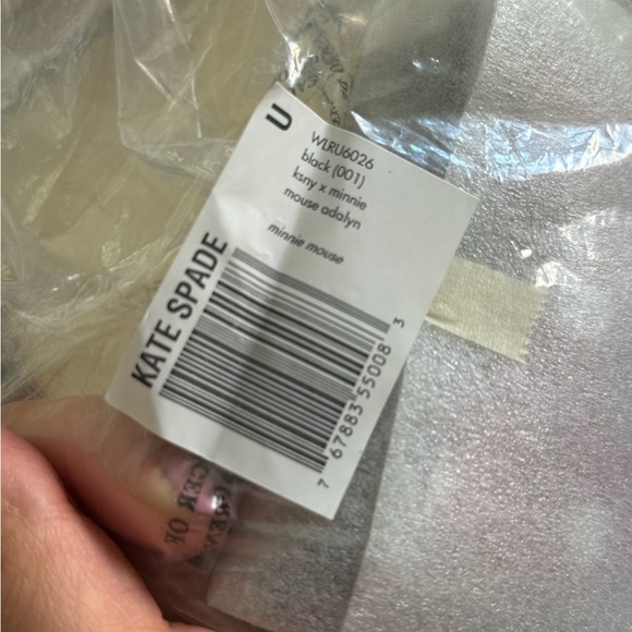 Kate Spade x Disney Minnie Mouse NWT Adalyn Black Polka Dot Bow Wallet - Picture 6 of 10